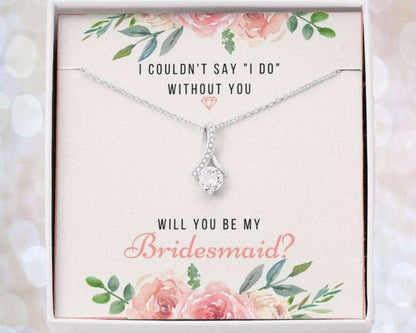 Bridesmaid Necklace, Will You Be My Bridesmaid Necklace Gift, Maid Of Honor Proposal Gifts For Friend Rakva