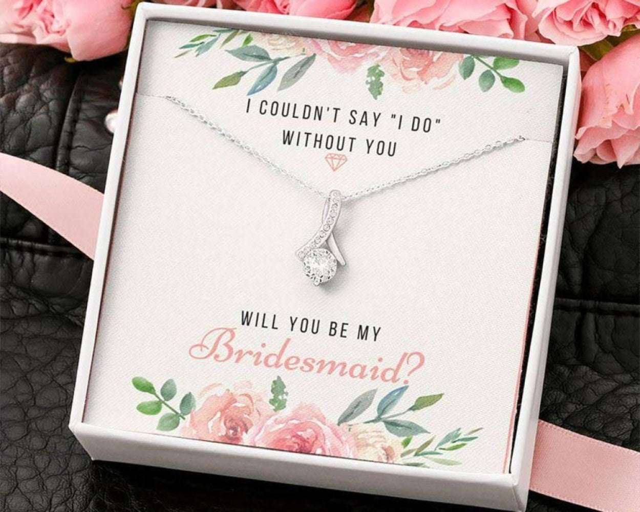 Bridesmaid Necklace, Will You Be My Bridesmaid Necklace Gift, Maid Of Honor Proposal Gifts For Friend Rakva