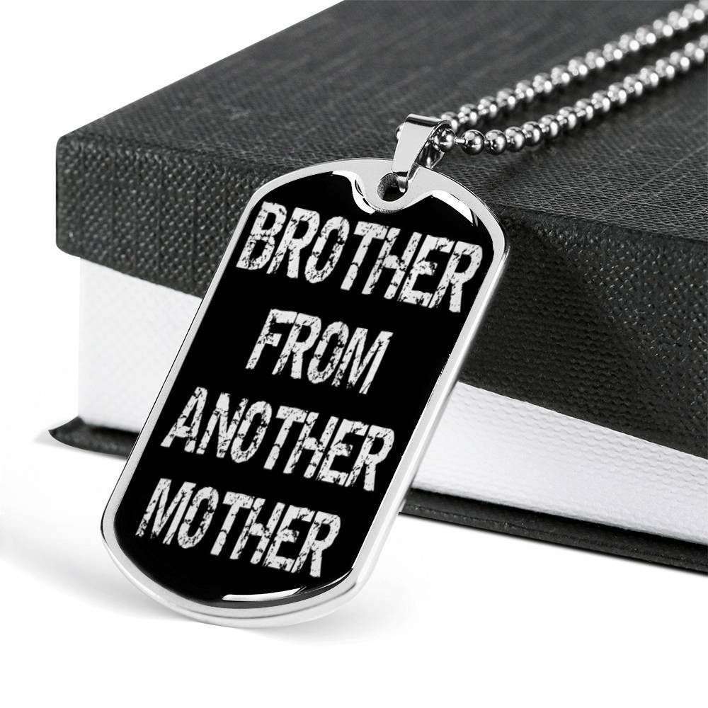 Brother Dog Tag Custom Picture, Brother From Another Mother Dog Tag Necklace For Family Gifts For Brother Rakva