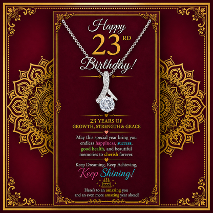 23rd Birthday Necklace Gift for Her – 23rd Birthday Jewelry for Daughter, Sister, Girlfriend & Wife