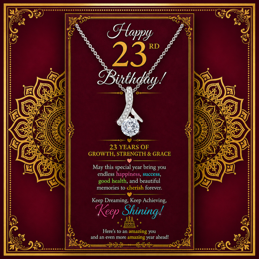 23rd Birthday Necklace Gift for Her – 23rd Birthday Jewelry for Daughter, Sister, Girlfriend & Wife