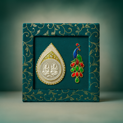 999.9 Purity Ganesh Lakshmi ji Silver Coins With White Decent Diwali Gift Wrap For Birthday and Marriage Anniversary Rakva