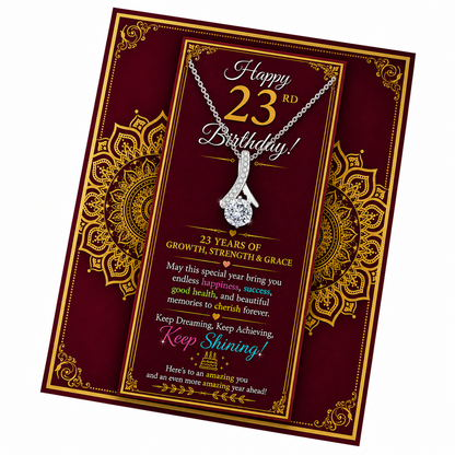 23rd Birthday Necklace Gift for Her – 23rd Birthday Jewelry for Daughter, Sister, Girlfriend & Wife
