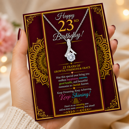 23rd Birthday Necklace Gift for Her – 23rd Birthday Jewelry for Daughter, Sister, Girlfriend & Wife