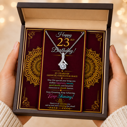 23rd Birthday Necklace Gift for Her – 23rd Birthday Jewelry for Daughter, Sister, Girlfriend & Wife