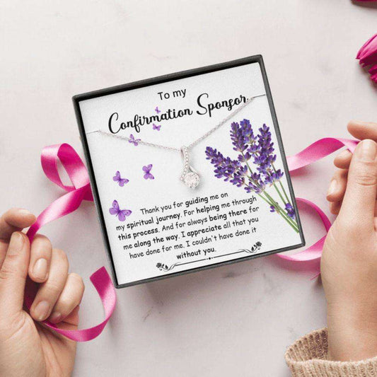 Confirmation Sponsor Necklace Gift For Women, Confirmation Necklace Gifts For Sponsors, Sponsor Thank You Gift Gifts For Friend Rakva