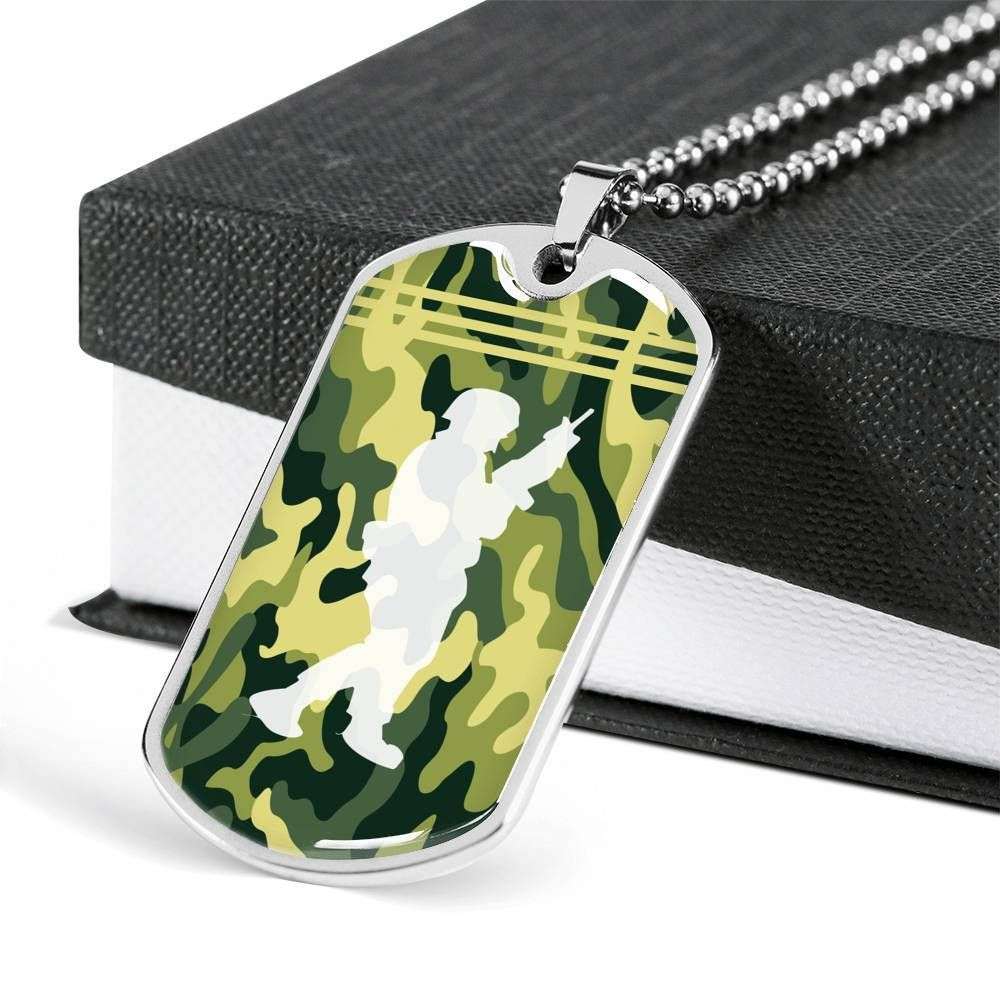 Custom Camo Military Dog Tag Military Chain Engraved Necklace Giving Men Dog Tag Rakva