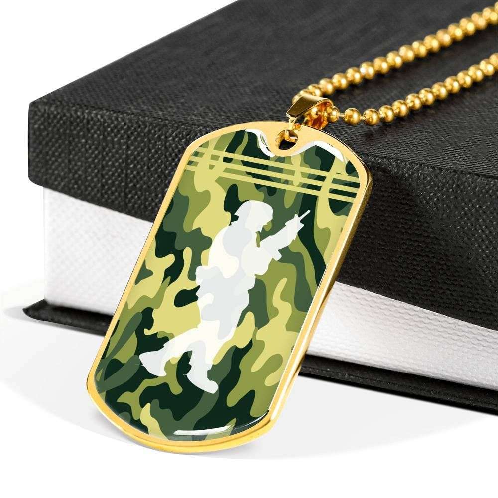 Custom Camo Military Dog Tag Military Chain Engraved Necklace Giving Men Dog Tag Rakva