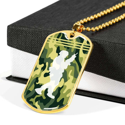 Custom Camo Military Dog Tag Military Chain Engraved Necklace Giving Men Dog Tag Rakva