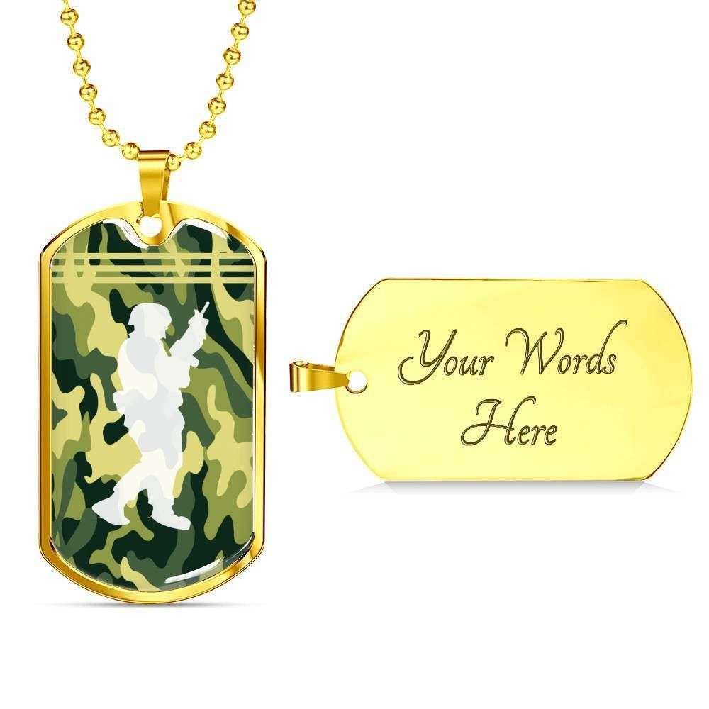 Custom Camo Military Dog Tag Military Chain Engraved Necklace Giving Men Dog Tag Rakva