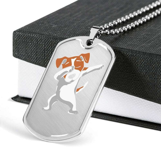 Custom Dab Jack Russell Dog Tag Military Chain Necklace For Dog Lovers Dog Tag Rakva
