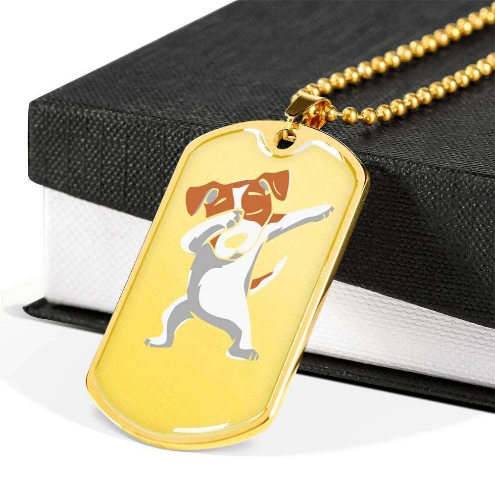 Custom Dab Jack Russell Dog Tag Military Chain Necklace For Dog Lovers Dog Tag Rakva