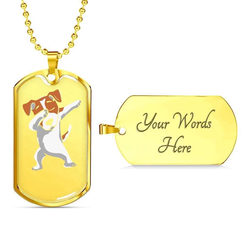 Custom Dab Jack Russell Dog Tag Military Chain Necklace For Dog Lovers Dog Tag Rakva