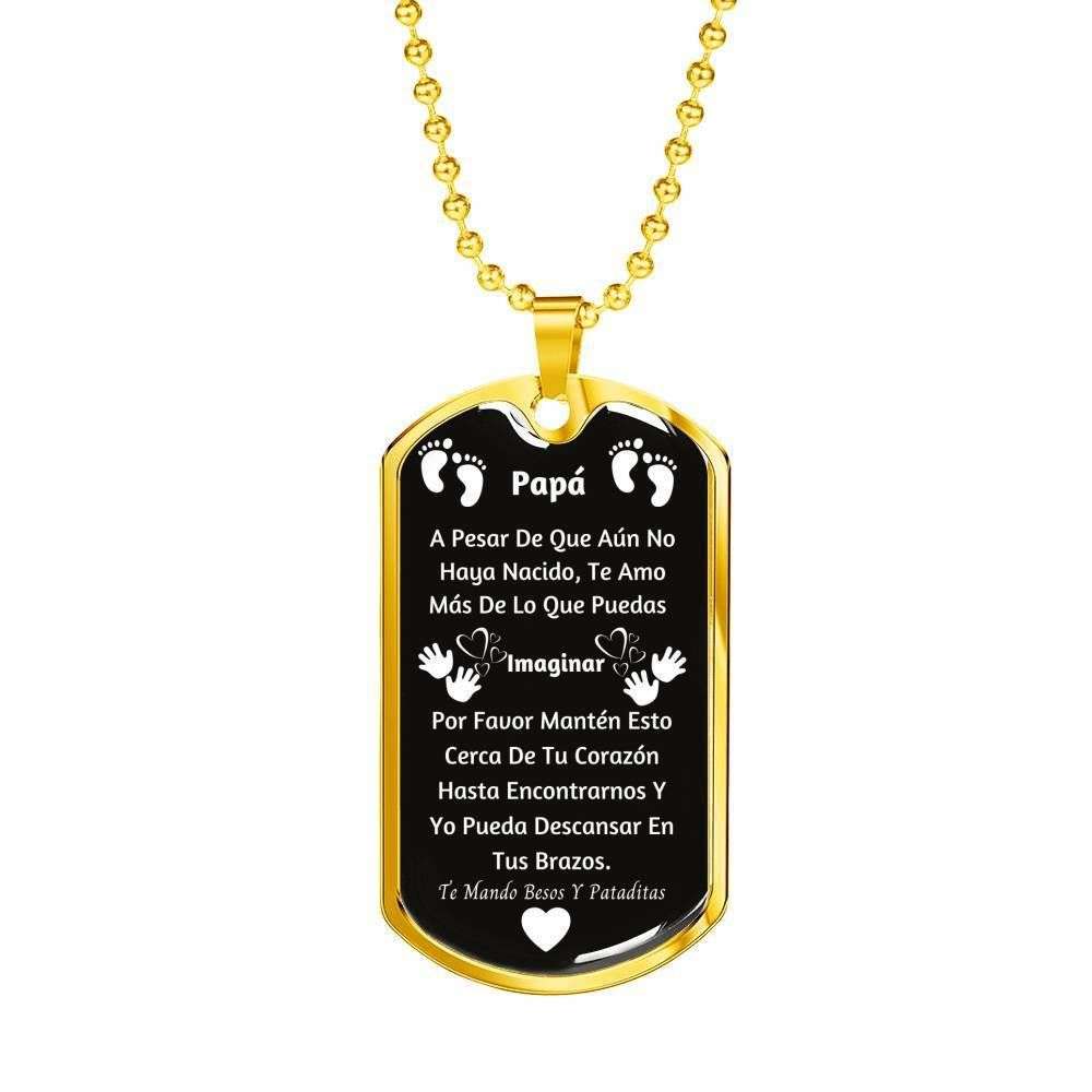 Custom Dog Tag Military Chain Necklace Gift For Pap’ Te Amo M’S De Lo Que Puedas Imaginar Dog Tag Rakva