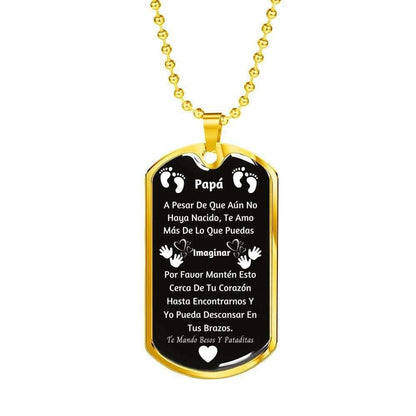 Custom Dog Tag Military Chain Necklace Gift For Pap’ Te Amo M’S De Lo Que Puedas Imaginar Dog Tag Rakva