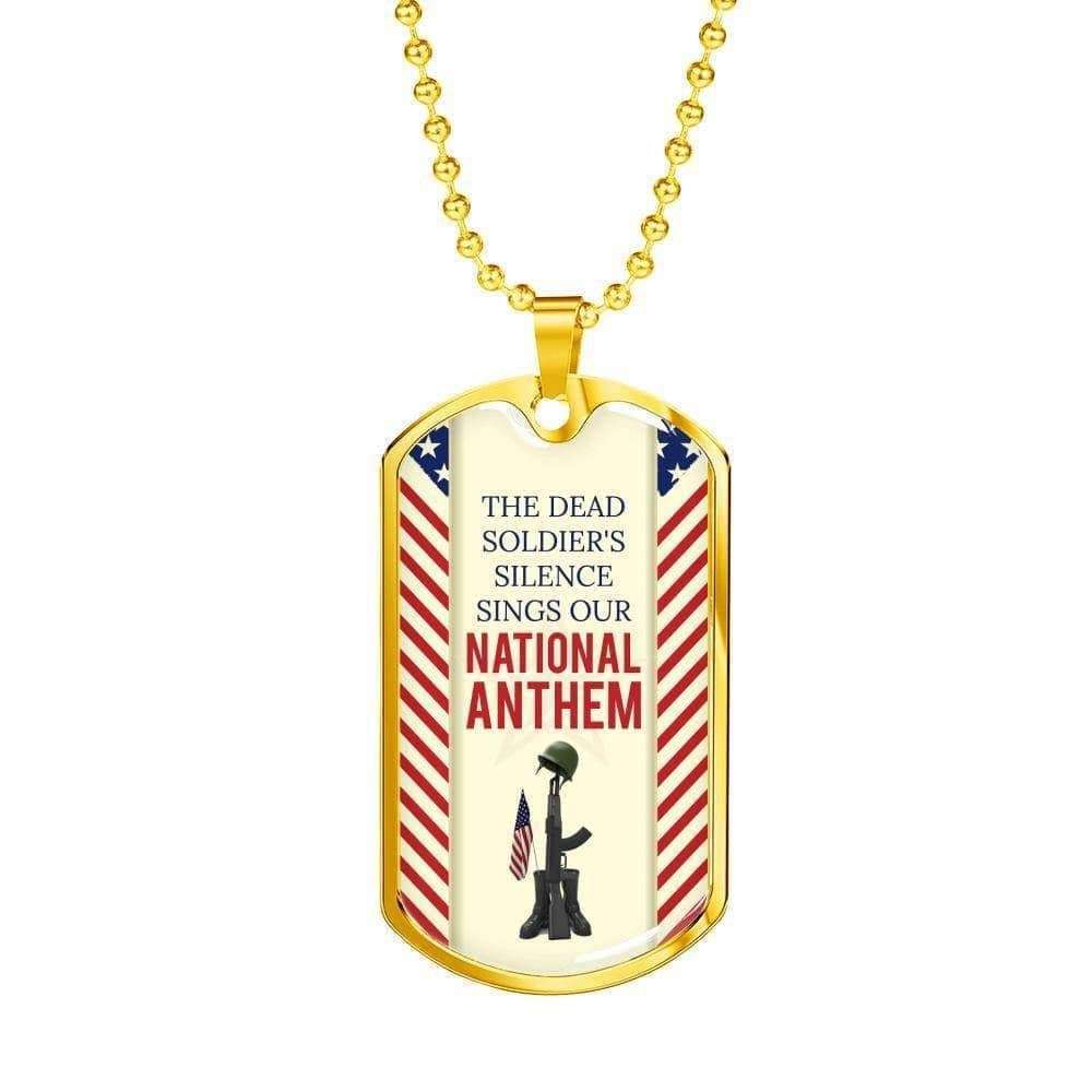 Custom Fallen Soldier Dog Tag Military Chain Necklace Silver Necklace Dog Tag Rakva