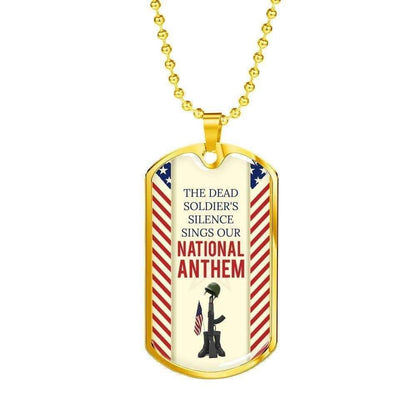 Custom Fallen Soldier Dog Tag Military Chain Necklace Silver Necklace Dog Tag Rakva