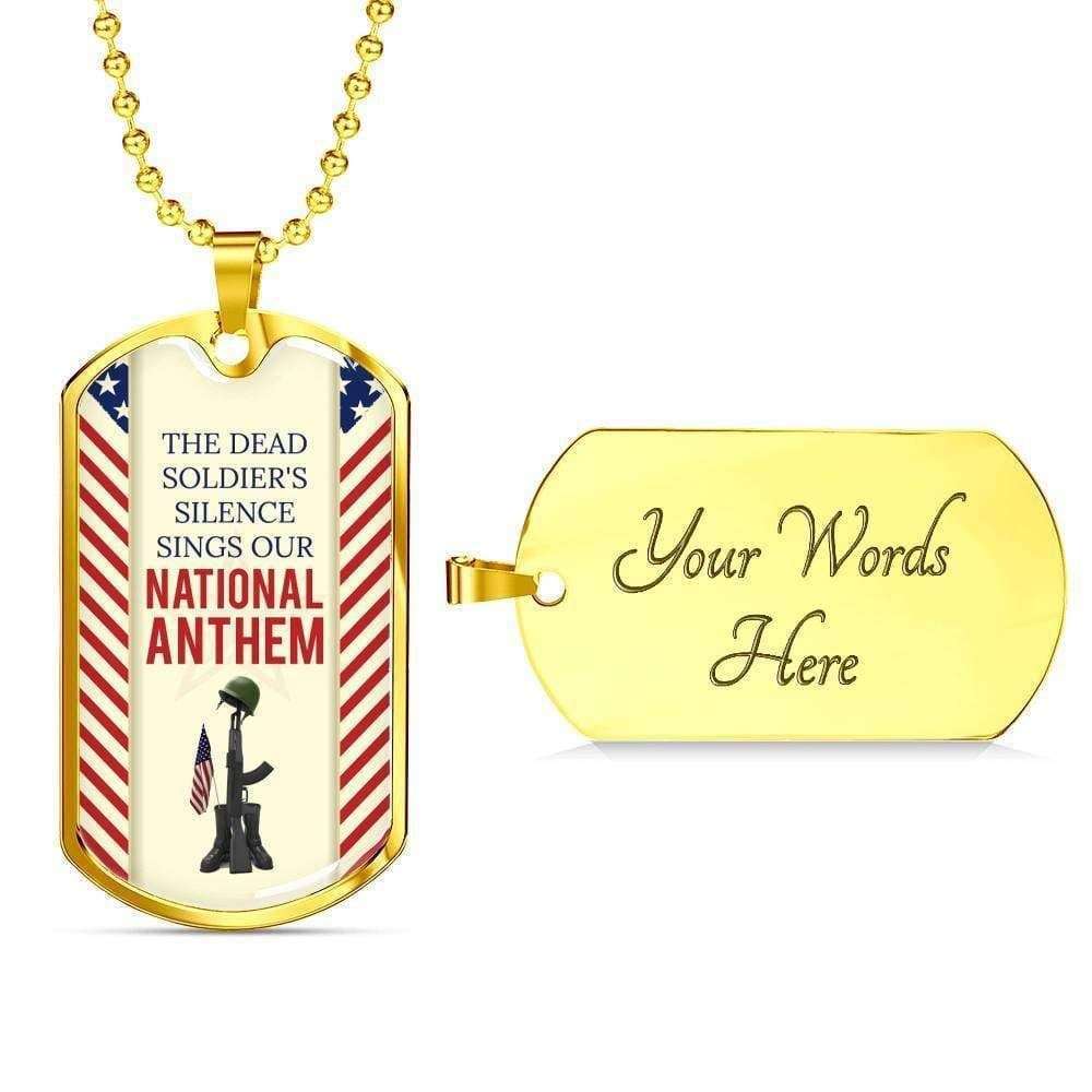 Custom Fallen Soldier Dog Tag Military Chain Necklace Silver Necklace Dog Tag Rakva