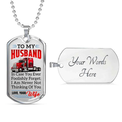 Custom Gift For Trucker Dog Tag Military Chain Necklace Dog Tag-2 Rakva