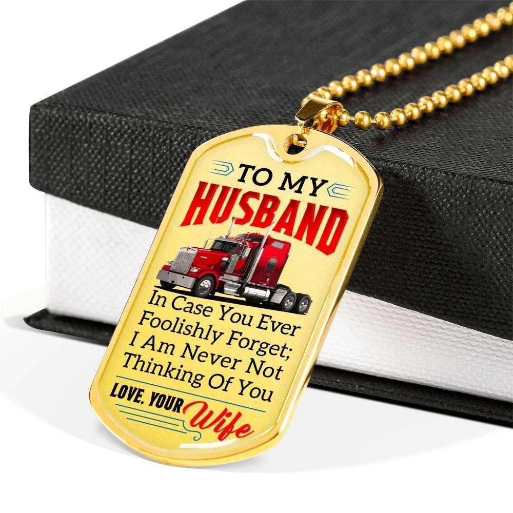 Custom Gift For Trucker Dog Tag Military Chain Necklace Dog Tag-2 Rakva