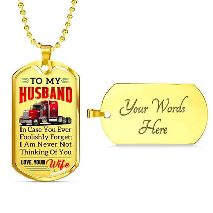 Custom Gift For Trucker Dog Tag Military Chain Necklace Dog Tag-2 Rakva