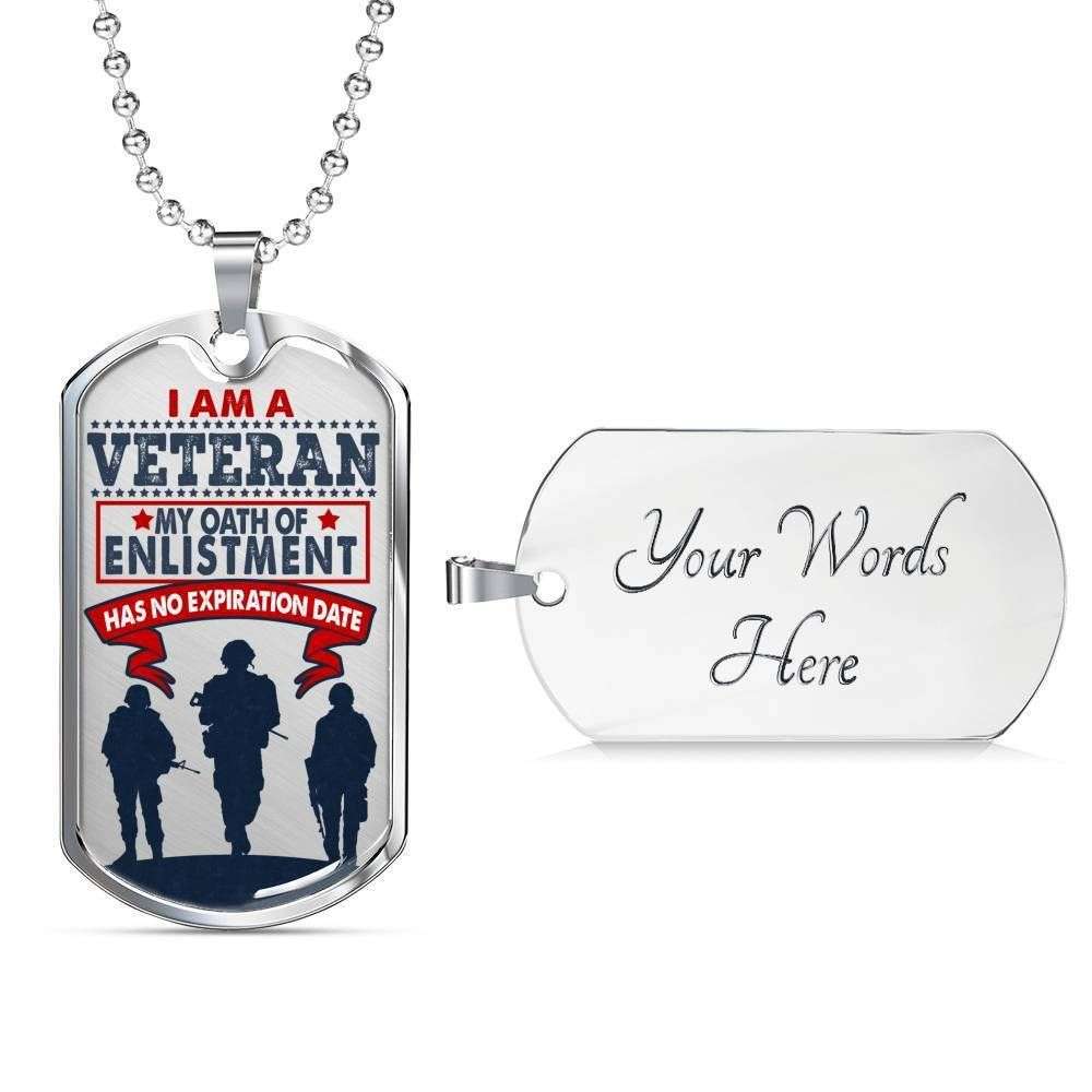 Custom Gift For Veteran’S Dog Tag Military Chain Necklace Dog Tag Rakva