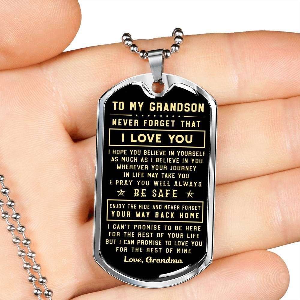 Custom I Pray You’Ll Always Be Safe Dog Tag Military Chain Necklace Gift For Grandson Dog Tag Rakva