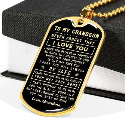 Custom I Pray You’Ll Always Be Safe Dog Tag Military Chain Necklace Gift For Grandson Dog Tag Rakva