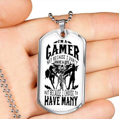 Custom I’M A Gamer Dog Tag Military Chain Necklace Dog Tag Rakva