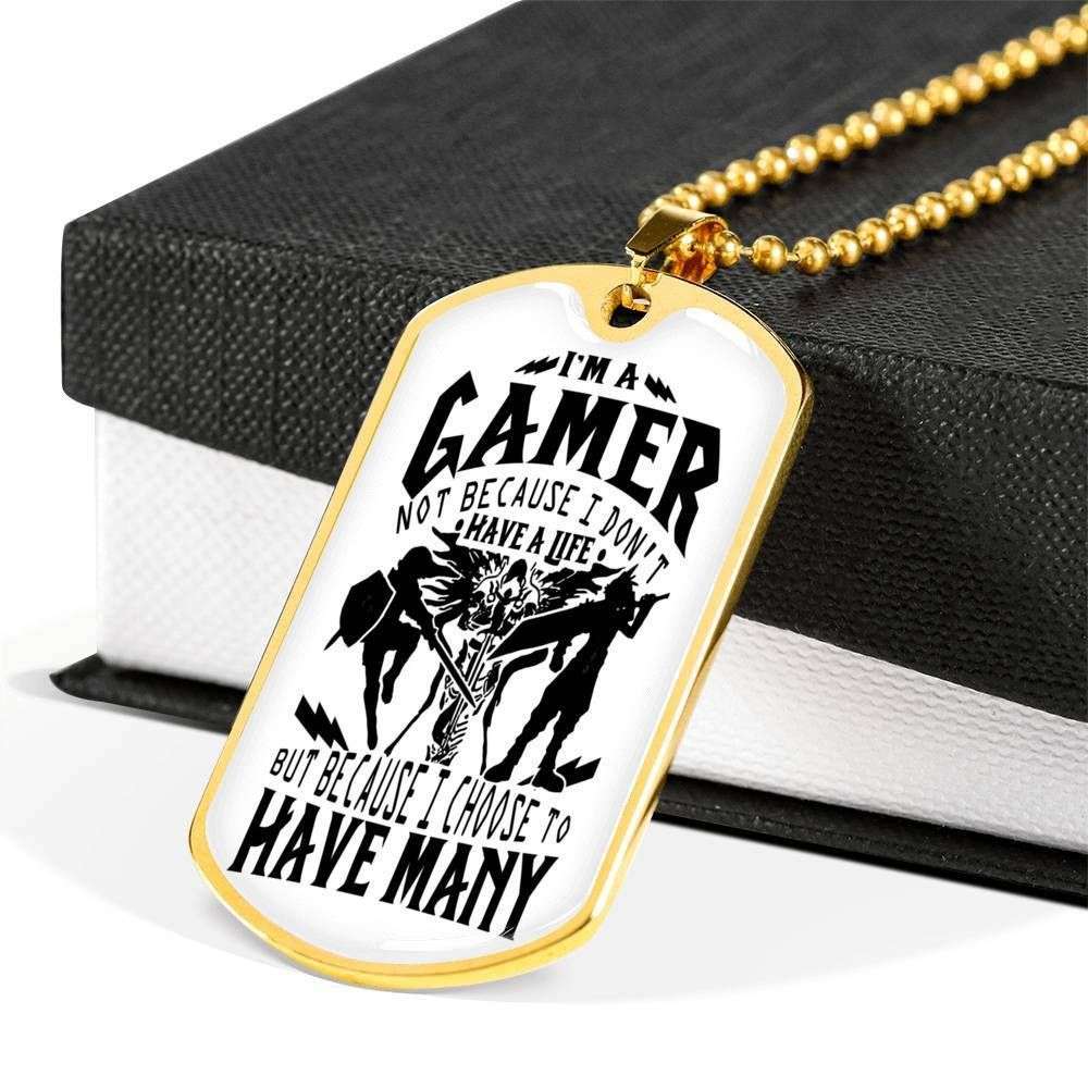Custom I’M A Gamer Dog Tag Military Chain Necklace Dog Tag Rakva