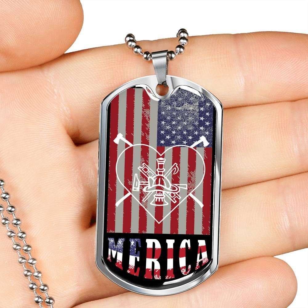 Custom Independence Day America Dog Tag Military Chain Necklace Giving Men Dog Tag Rakva