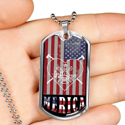 Custom Independence Day America Dog Tag Military Chain Necklace Giving Men Dog Tag Rakva