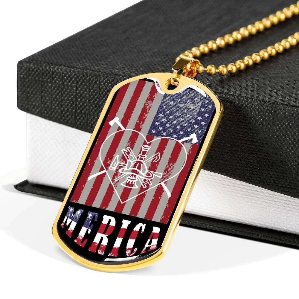 Custom Independence Day America Dog Tag Military Chain Necklace Giving Men Dog Tag Rakva