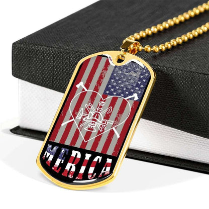Custom Independence Day America Dog Tag Military Chain Necklace Giving Men Dog Tag Rakva