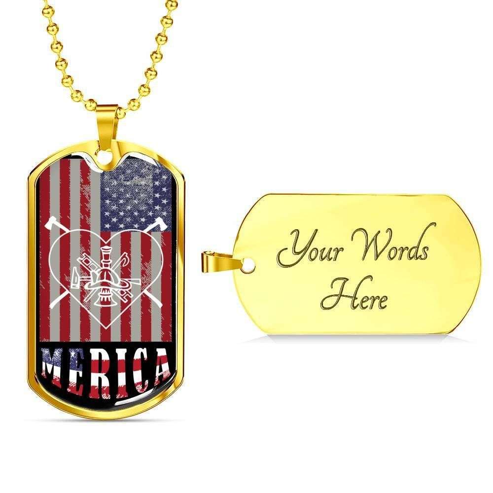 Custom Independence Day America Dog Tag Military Chain Necklace Giving Men Dog Tag Rakva