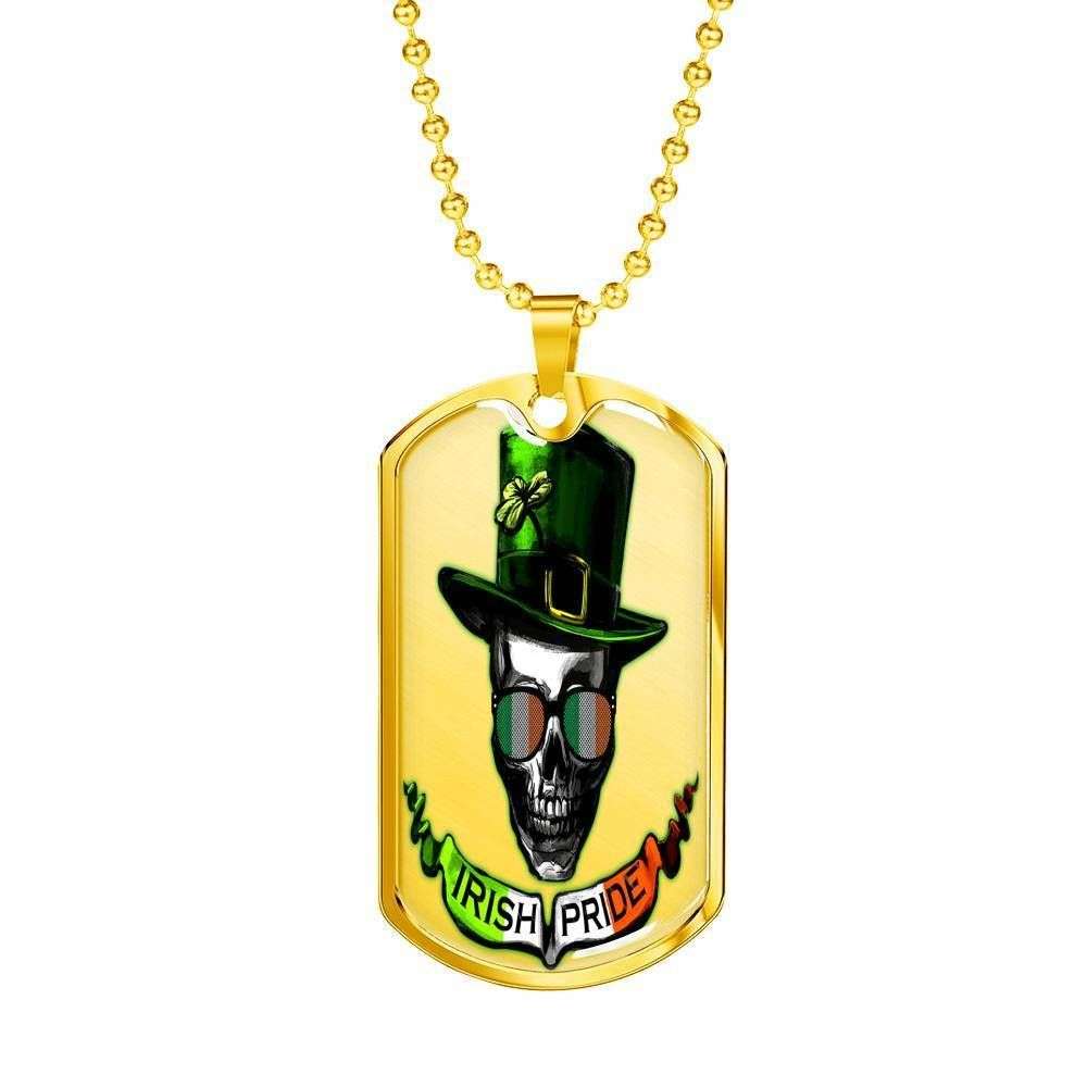 Custom Irish Pride Dog Tag Military Chain Necklace For Men Dog Tag Rakva