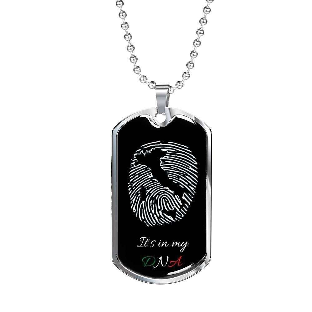 Custom Italy In My Dna Dog Tag Military Chain Necklace Dog Tag Rakva