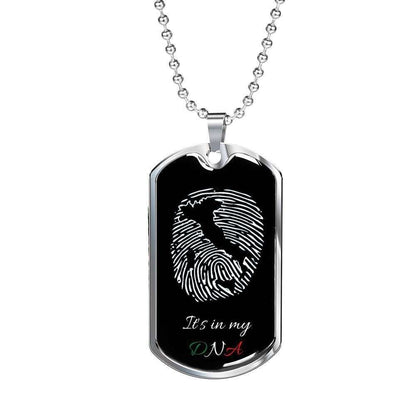 Custom Italy In My Dna Dog Tag Military Chain Necklace Dog Tag Rakva