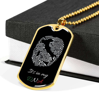 Custom Italy In My Dna Dog Tag Military Chain Necklace Dog Tag Rakva