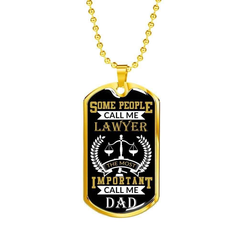 Custom Lawyer Dog Tag Military Chain Pendant Necklace Gift For Papa Dog Tag Rakva