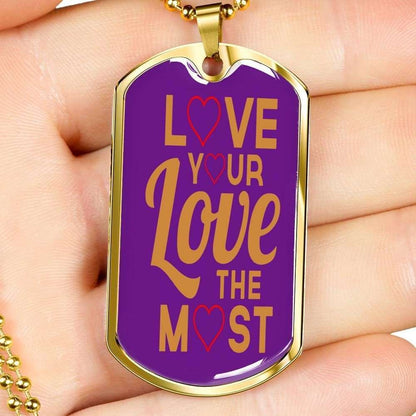 Custom Love Your Love The Most Dog Tag Military Chain Necklace For Girls Dog Tag Rakva