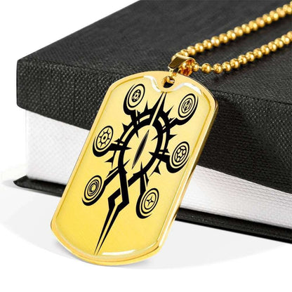 Custom Lucifer Circular Dog Tag Military Chain Necklace For Boys Dog Tag Rakva