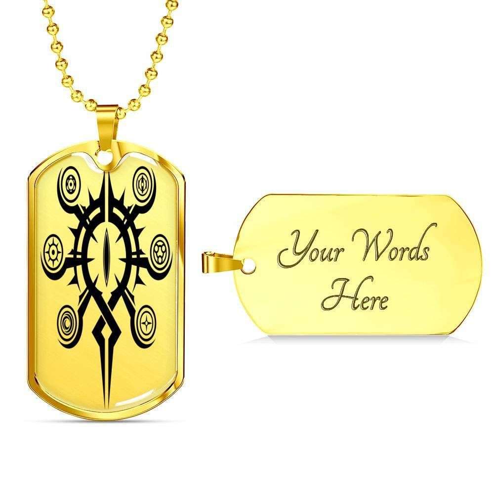 Custom Lucifer Circular Dog Tag Military Chain Necklace For Boys Dog Tag Rakva