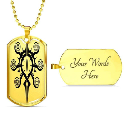 Custom Lucifer Circular Dog Tag Military Chain Necklace For Boys Dog Tag Rakva