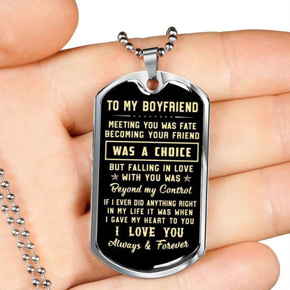 Custom Meeting You Was Fate Dog Tag Military Chain Necklace Necklace Gift For Him Dog Tag Rakva