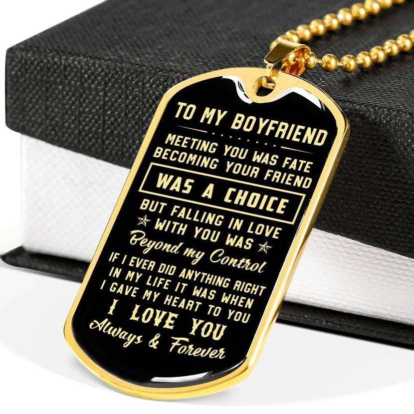Custom Meeting You Was Fate Dog Tag Military Chain Necklace Necklace Gift For Him Dog Tag Rakva