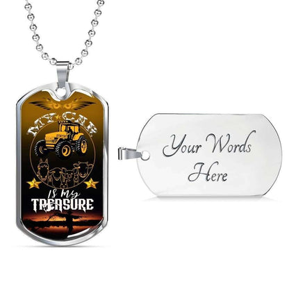 Custom My Car Is My Treasure Dog Tag Military Chain Necklace For Men Dog Tag Rakva