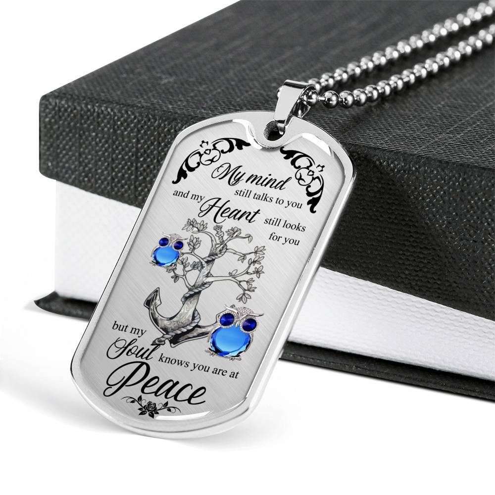Custom Owl Anchor Tree Of Life Dog Tag Military Chain Necklace For Women Dog Tag Rakva