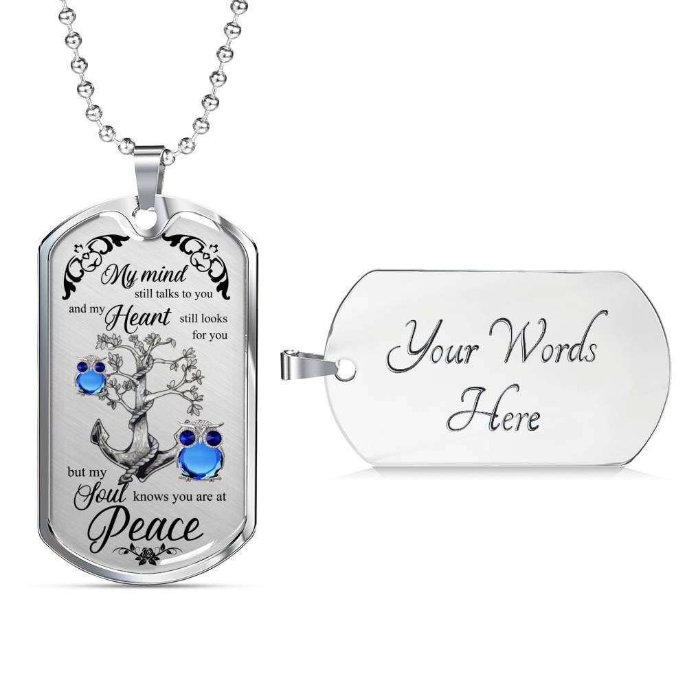 Custom Owl Anchor Tree Of Life Dog Tag Military Chain Necklace For Women Dog Tag Rakva