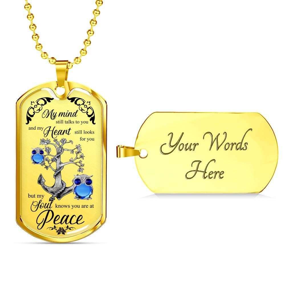 Custom Owl Anchor Tree Of Life Dog Tag Military Chain Necklace For Women Dog Tag Rakva